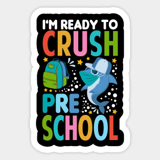 I'm Ready To Crush Preschool Shark Back To School Sticker